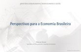 Perspectivas para a Economia Brasileira · servidores de carreira) Criação do Programa de Parcerias de Investimentos (PPI) Redução do número de Ministérios e de cargos (4.307