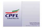 Casos Práticos de Programas de RI · 2014-07-17 · 4 Formação do Grupo A CPFL Energia –Estrutura Societária Free Float 29,2% 31,1% 12,7% 27,1% DISTRIBUIÇÃO COMERCIALIZAÇÃO