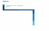 Relatório de Gestão 2017 - Banco de Portugal...BBVA Portugal | 2 SÍNTESE DE INDICADORES RELEVANTES BBVA (Portugal) Contas Individuais 31-12-17 U % 31-12-16 %$/$1d2 XQ 0LOKDUHVGH¬