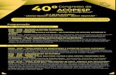 40º Congresso da - Acopespacopesp.org.br/admin/assets/arquivos/0a5970b73070845319f... · 2019-08-02 · programação - 21 a 25 de outubro - - grand resort serra negra - serra negra/sp