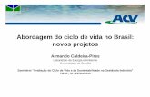 Abordagem do ciclo de vida no Brasil: novos projetos · indispensáveis para a realização de inventários de ciclo de vida de produtos relevantes a pauta de exportação brasileira.
