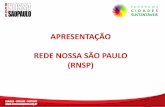 APRESENTAÇÃO REDE NOSSA SÃO PAULO (RNSP)€¦ · Construção de uma força política, social e econômica para comprometer a sociedade e sucessivos governos com uma agenda para