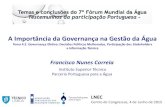 A Importância da Governança na Gestão da ÁguaOECD Water Governance Initiativds sessions at the 7th World Water OECD Thematk of Desgn Group 4.2 on Goverrunce — Official sessions