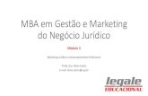 MBA em Gestão e Marketing do Negócio Jurídico€¦ · MBA em Gestão e Marketing do Negócio Jurídico Módulo II ... em conjunto com quaisquer custos não-financeiro, como tempo,