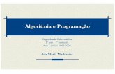 Algoritmia e Programaçãoanamadur/CIEDdocs/docs/APROt.pdf4 Conceitos Hardware (Componente Física) – o conjunto de componentes mecânciso, eléctricos, magnéticos e electrónicos