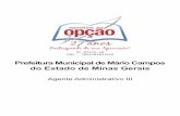 Prefeitura Municipal de Mário Campos do Estado de Minas Gerais · 2020-06-29 · Prefeitura Municipal de Mário Campos do Estado de Minas Gerais Agente Administrativo III OP-076JH-20