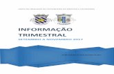 INFORMAÇÃO TRIMESTRAL - Contatos · 2018-03-12 · Limpeza da Azinhaga Leal Torres e zonas envolventes (Mercado Abastecedor e Estação Fruteira); ... ano letivo 2017/2018. JUNTA