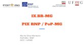 PIX RNP / PoP-MG IX.BR-MG · IX.br-MG - Topologia Conexão entre PIXES Dupla abordagem, em fibra óptica Enlaces redundantes em stand-by (EAPS) 10Gbps de conexão