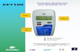 EET100 para Qualidade do Ar - Confor€¦ · Apropriado para monitoramento, controle e pesquisas da qualidade do ar da vida diária, do trabalho, ambientes públicos, hospitais, laboratórios