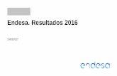 Endesa. Resultados 2016 · Destaca la cifra de Bº Neto (+30%) hasta 1.411 M€ Caída del 3% en costes fijos homogéneos(2) 4 (1) Excluye la transacción swap CO 2 de 2015 (+184