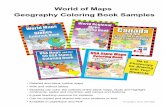 World of Maps Geography Coloring Book Samples · 2020-03-29 · Geography Coloring Book Samples • Detailed and blank outline maps • With and without lables • Students can color