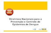 Diretrizes Nacionais para a Prevenção e Controle de ... · mensagens da dengue Compra de equipamentos para os estados, como nebulizadores, ... de recusa da visita de agentes em