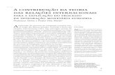 A contribuição da teoria das relações internacionaisRELAÇÕES INTERNACIONAIS SETEMBRO : 2013 39 102 A teoria neofuncionalista e a teoria do intergovernamen ‑ talismo liberal