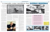 Campinas, 3 a 9 de agosto de 2015 A tourada como metáfora ... · na Espanha, em que um matador, Manuel Granero, morre de uma maneira horrenda, A tourada como metáfora das GUERRAS