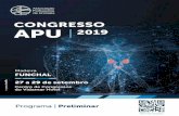 Associação Portuguesa de Urologia · 2019-06-05 · CONGRESSO APU 2019 Madeira FUNCHAL 27 a 29 de setem Centro de Cong e do Vidamar Hot Programa Preliminar Mais informações .