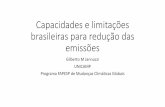 Capacidades e limitações brasileiras para redução das ... · • Eólica • Solar •Infraestrutura de transformação e transporte de energia • Refinarias • Usinas hidroelétricas