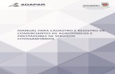Manual para Cadastro e Registro de Comerciantes de Agrotóxicos e Prestadores de ... · 2020-01-23 · apresentar Certidão de Registro de Pessoa Física do CREA, com Visto no Paraná.