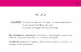 AULA 2 - Madeira...AULA 2 SUMÁRIO: A rede ferroviária em Portugal – as suas caraterísticas. As principais fragilidades da rede . O projeto português de alta velocidade. Aprendizagens