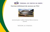 Formas (efetivas) de acesso ao TCUnovo.osbrasil.org.br/wp-content/uploads/2014/12/Formas... · 2014-12-10 · Formas (efetivas) de acesso ao TCU Apresentação: Auditor Federal Marco