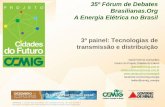 3º painel: Tecnologias de transmissão e distribuição€¦ · twitter@cemig_energia São Paulo, 10 de dezembro de 2012 twitter@cemig_energia 35º Fórum de Debates Brasilianas.Org