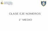 CLASE EJE NÚMEROS 1 MEDIO - SECST€¦ · CLASE EJE NÚMEROS 1°MEDIO . 1. Conjuntos numéricos 2. Definiciones 3. Orden 4. Transformaciones 5. Propiedades 6. Operatoria. 1. Conjuntos
