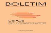 BOLETIM - al.sp.gov.br · BOLETIM Referências valiosas para você desenvolver o seu trabalho CENTRO DE ESTUDOS DA PROCURADORIA GERAL DO ESTADO DE SÃO PAULO – BOLETIM CEPGE, v.