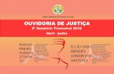 2º Relatório Trimestral 2018 · 2018-08-24 · 2º Relatório Trimestral 2018 Abril - junho Poder Judiciário do Estado do Acre. Desembargador Elcio Mendes—Ouvidor Juiz de Direito