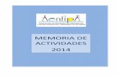 MEMORIA ANUAL DE ACTIVIDADES 2005...Fisioterapia individualizada y talleres grupales de fisioterapia: Enero a septiembre de 2014 (excepto agosto por vacaciones personal), en Oviedo,