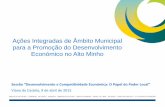 Ações Integradas de Âmbito Municipal para a Promoção do … · 2015-04-13 · Viana do Castelo, 9 de abril de 2015 Ações Integradas de Âmbito Municipal para a Promoção do