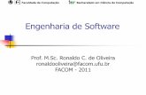 Introdução a Engenharia de Softwareronaldooliveira/PDS-2018-2/Aula15-VerificacaoValidacao.pdfFaculdade de Computação Bacharelado em Ciência da Computação Engenharia de Software