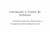 Introdução a Testes de Software - Federal University of ... · Teste de Software – Cont. • Todas as representações de um software podem e devem ser testados. • Teste não