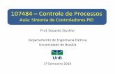 107484 Controle de Processos - UnB | FT | ENE · 107484 – Controle de Processos Aula: Sintonia de Controladores PID ... –Resposta mais rápida possível com 20% de sobrevalor