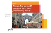 Room for growth · Fonte: UNWTO Projeção 1950-2030 1,4 mM 0,94 mM 1,8 mM Slide 9 European Cities Hotel Forecast 2015 e 2016 Maio 2015 Um olhar sobre 2014 Outlook 2015/2016 Tendências