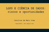 LGPD E CIÊNCIA DE DADOS: riscos e oportunidadessucesurs.org.br/sites/default/files/2020-04/CAROLINE_LIMA_LGPD_E... · Especialista em Direito e Processo do Trabalho pela Unisinos.