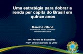 Uma estratégia para dobrar a renda per capita do Brasil em ...eesp.fgv.br/sites/eesp.fgv.br/files/file/30Set2013_ForumFGV2013... · Aumento da escolaridade e da rede federal de educação