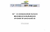 9º CONGRESSO RODOVIÁRIO PORTUGUÊS · técnico de Portugal e de todos os países que integram a CPLP, quer através da apresentação de comunicações quer através da sua participação