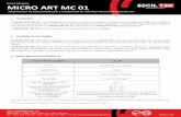 MICRO ART MC 01 · No caso de aplicação sobre argamassas e betões bastante absorventes recomenda-se o uso do primário MICRO ART AD 21. Sobre suportes fissurados deverá proceder-se