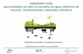 HORIZONTE 2020 oportunidades em 2017 na temática da água ... · ICETA - Instituto de Ciências e Tecnologias Agrárias e Agro-Alimentares 1 îïõXóõíUîñ¦ IMAR- Instituto