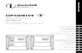 Inversor de Frequência - Invertek Drives · 2019-11-28 · Inversor de Frequência IP66 (NEMA 4X) 0,37–22 kW/0,5–30 HP Entrada monofásica e trifásica de 110 – 480 V Manual