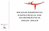 REGULAMENTO ESPECÍFICO DE ACROBÁTICA 2018-2019 · âmbito do Programa do Desporto Escolar e em conformidade com o estipulado no Regulamento Geral de Provas, Regulamento Geral dos