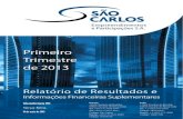 A São Carlos Empreendimentos e Participações SA anuncia ... · O lucro líquido da Companhia, incluindo os ganhos nas vendas de imóveis, alcançou R$ 42 milhões, montante 105%