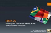 BRICS - Inventando História · O que são os BRICS A denominação foi utilizada pela primeira vez, em 2001, pelo chefe de pesquisas do banco Goldman Sachs, Jim O´Neil. Ela se refere