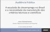 Audiência Pública A escalada do desemprego no Brasil e a ... · referência (%), do 1º trimestre de 2019 e 2º trimestre de 2019 - Brasil e UFs As taxas de desocupação da Bahia