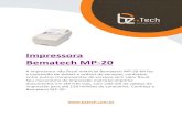 Impressora Bematech MP-20 - Bz Tech Automação Comercial · Manual do Usuário da Impressora MP-20 MI Código: 1026 R13 Dezembro de 2004 ... no cumprimento das instruções contidas