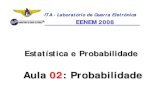 Aula 02: Probabilidadehelcio/Probabilidade.pdf · Estatística e Probabilidade Aula 02: Probabilidade ITA - Laboratório de Guerra Eletrônica EENEM 2008