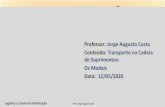 Professor: Jorge Augusto Costa Conteúdo: Transporte na ...€¦ · Transporte de líquidos e gases em alto volume. ... Liga polos petroquímicos, petróleo, gás natural • Deslocamento