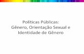 Políticas Públicas: Gênero, Orientação Sexual e Identidade ... · Orientação sexual como uma referência à capacidade de cada pessoa de ter uma profunda atração emocional,