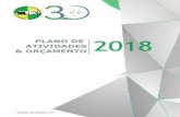 ATIVIDADES PLANO DE 2018 & ORÇAMENTO · O presente plano de atividades e contas pretende dar continuidade aos objetivos estratégicos definidos para o quadriénio 2016 t 2019. P