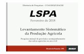 Levantamento Sistemático da Produção Agrícola · Feijão 1ª safra –1.551.515 t Variação Atual/Anterior: -1,5 % Comentários: O Paraná estimou reduções na área plantada