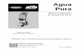 Agua Pura - Tennant Company · superior de água pura. O filtro de sedimentação elimina da água de alimentação todas as partículas sólidas de grandeza superior a 5 mícrones,